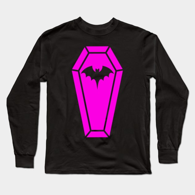 Cute Coffin in Hot Pink Long Sleeve T-Shirt by RavenWake